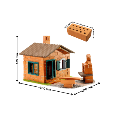 Set de construit din caramizi in miniatura - Casuta cu gratar