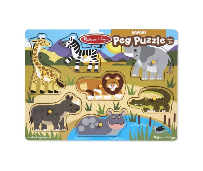 Puzzle din lemn animalele safari Puzzle din lemn animalele safari