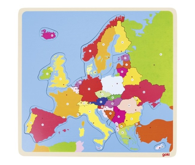 Puzzle din lemn harta europei