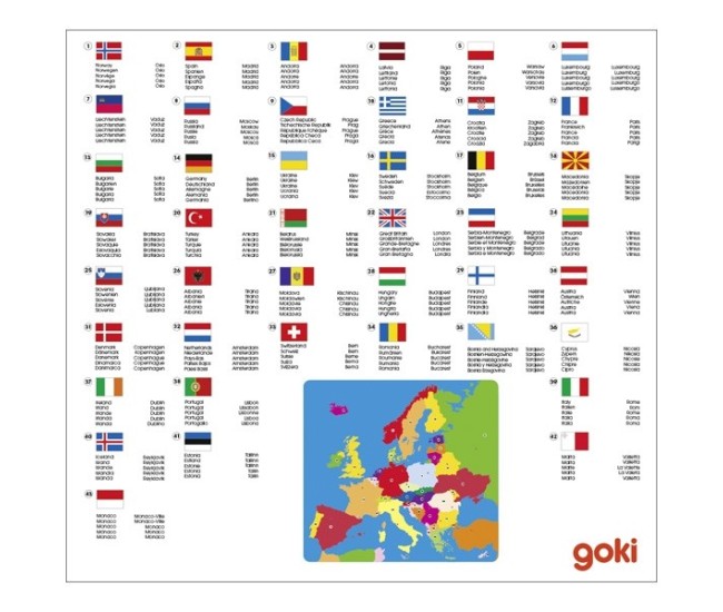Puzzle din lemn harta europei