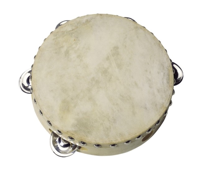 Tamburina cu piele naturala si minitalgere