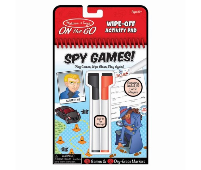 Carnet reutilizabil cu activitati si jocuri spionaj-melissa and doug