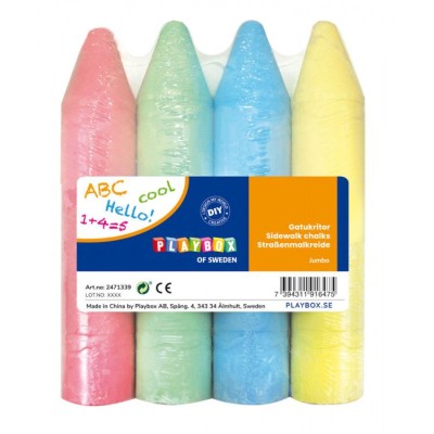Set creta colorata jumbo pentru asfalt