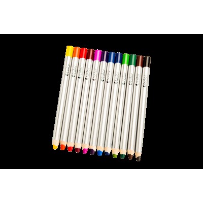 Set 12 creioane colorate cu varf gros de 8 mm pentru incepatori