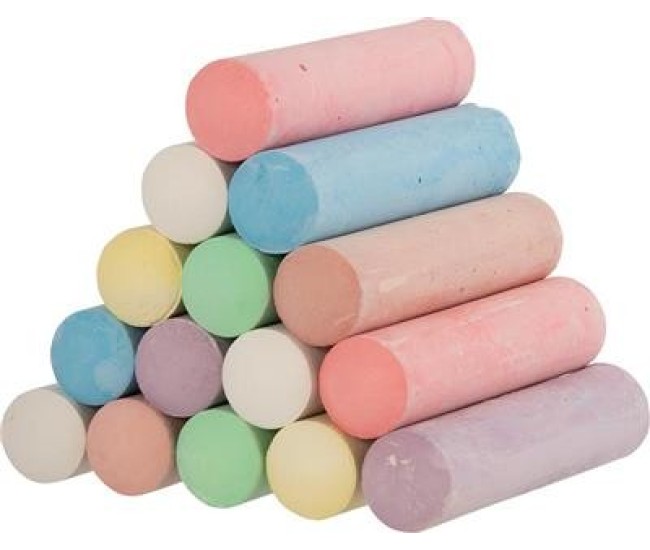 Creta colorata pentru desenat pe asfalt, set 15 bucati Creta colorata pentru desenat pe asfalt, set 15 bucati