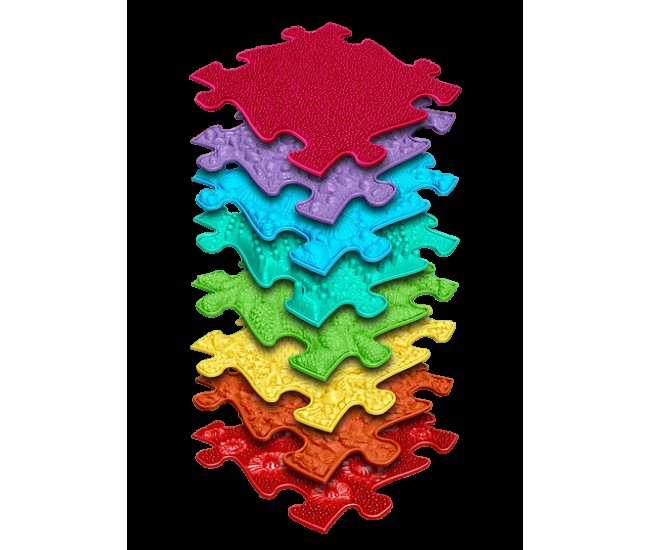 Set covorase ortopedice senzoriale tip puzzle curcubeu Set covorase ortopedice senzoriale tip puzzle curcubeu