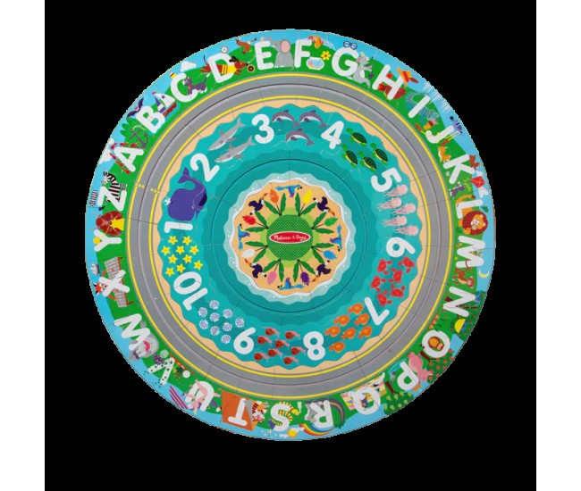 Puzzle de podea circular pentru invatarea numerelor si literelor (limba engleza) tarmul marii Puzzle de podea circular pentru invatarea numerelor si literelor (limba engleza) tarmul marii