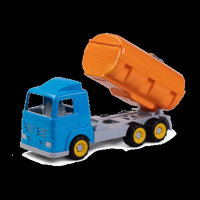 Cisterna de jucarie millenium pentru transport carburanti, 49 cm, cu accesorii drum in lucru incluse