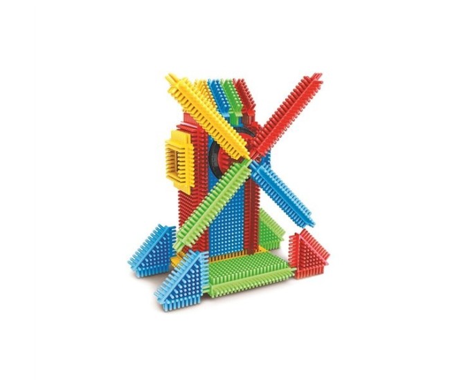 Joc educativ de constructii, moara de vant, de la 2 ani Joc educativ de constructii, moara de vant, de la 2 ani