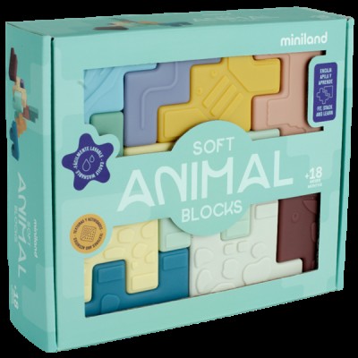 Jucarie educativa cuburi moi pentru toddleri, animalute Jucarie educativa cuburi moi pentru toddleri, animalute