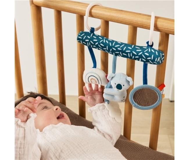 Jucarie bebe pentru leagan si carucior, cu sunete si oglinda, ursulet koala Jucarie bebe pentru leagan si carucior, cu sunete si oglinda, ursulet koala