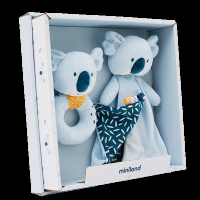 Set cadou bebe - zornaitoare si paturica moale de atasament koala, de la 0 luni Set cadou bebe - zornaitoare si paturica moale de atasament koala, de la 0 luni