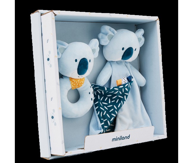 Set cadou bebe - zornaitoare si paturica moale de atasament koala, de la 0 luni Set cadou bebe - zornaitoare si paturica moale de atasament koala, de la 0 luni