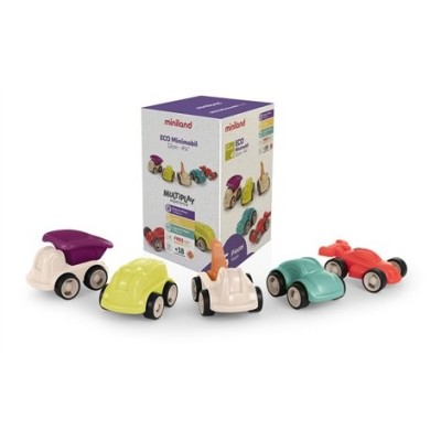 Set de 5 masinute colorate, 12 cm, din materiale ecologice, de la 18 luni Set de 5 masinute colorate, 12 cm, din materiale ecologice, de la 18 luni
