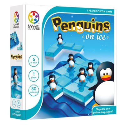 Smart games - penguins on ice, joc de logica cu 100 de provocari, 6+ ani, editie lb. romana