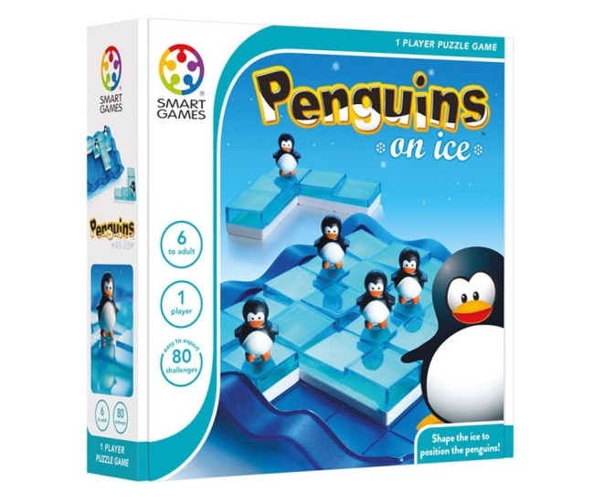 Smart games - penguins on ice, joc de logica cu 100 de provocari, 6+ ani, editie lb. romana Smart games - penguins on ice, joc de logica cu 100 de provocari, 6+ ani, editie lb. romana