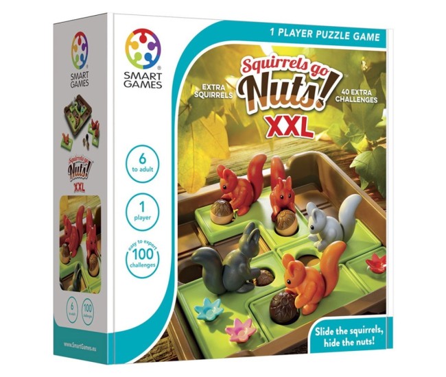 Smart games - squirrels go nuts!, joc de logica cu 80 de provocari, 6+ ani, editie internationala Smart games - squirrels go nuts!, joc de logica cu 80 de provocari, 6+ ani, editie internationala