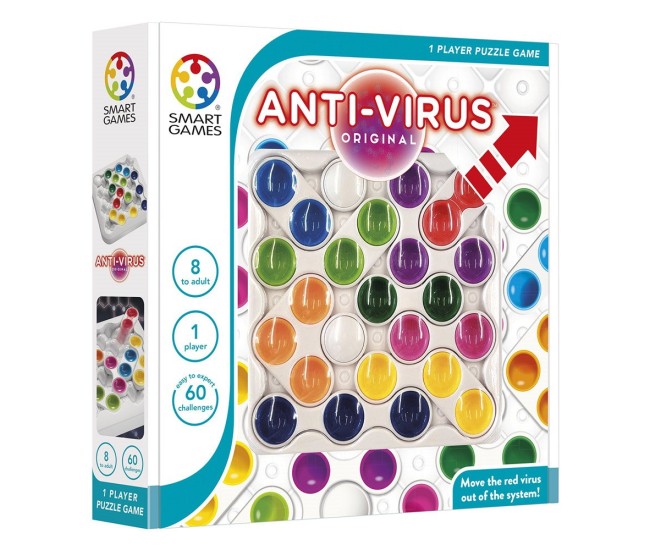 Smart games - anti-virus original, joc de logica cu 60 de provocari, 8+ ani, editie lb. romana Smart games - anti-virus original, joc de logica cu 60 de provocari, 8+ ani, editie lb. romana