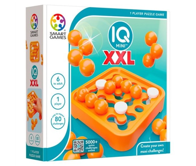 Smart games - iq mini xxl, joc de logica cu 80 de provocari, 6+ ani, editie internationala Smart games - iq mini xxl, joc de logica cu 80 de provocari, 6+ ani, editie internationala