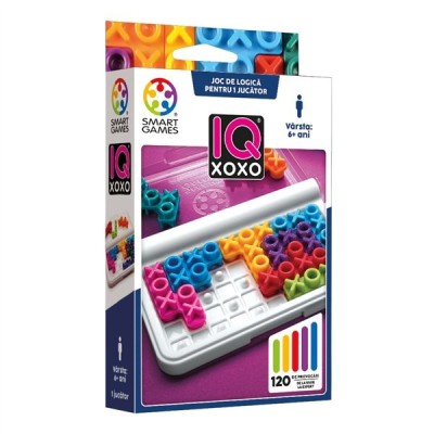 Smart games - iq xoxo, joc de logica cu 120 de provocari, 6+ ani, editie lb. romana Smart games - iq xoxo, joc de logica cu 120 de provocari, 6+ ani, editie lb. romana