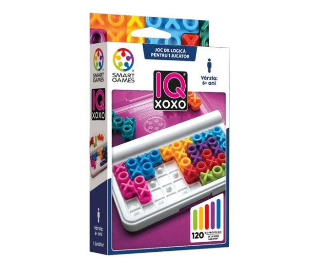 Smart games - iq xoxo, joc de logica cu 120 de provocari, 6+ ani, editie lb. romana Smart games - iq xoxo, joc de logica cu 120 de provocari, 6+ ani, editie lb. romana