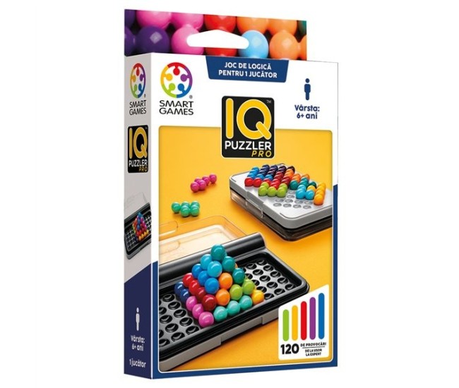Smart games - iq puzzler pro, joc de logica cu 120 de provocari, 6+ ani, editie lb. romana