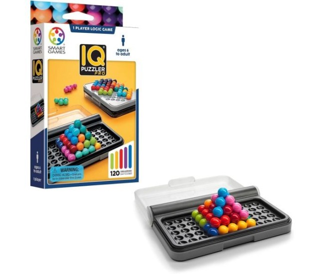 Smart games - iq puzzler pro, joc de logica cu 120 de provocari, 6+ ani, editie lb. romana