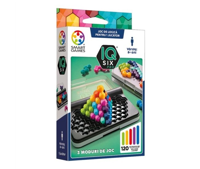 Smart games - iq six pro, joc de logica cu 120 de provocari, 8+ ani, editie lb. romana Smart games - iq six pro, joc de logica cu 120 de provocari, 8+ ani, editie lb. romana