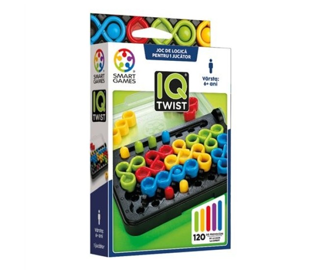 Smart games - iq twist, joc de logica cu 120 de provocari, 6+ ani, editie lb. romana Smart games - iq twist, joc de logica cu 120 de provocari, 6+ ani, editie lb. romana