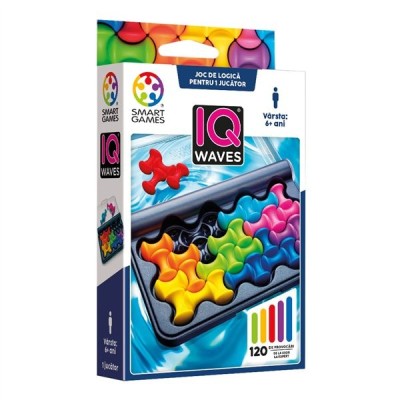 Smart games - iq waves, joc de logica cu 120 de provocari, 6+ ani, editie lb. romana Smart games - iq waves, joc de logica cu 120 de provocari, 6+ ani, editie lb. romana