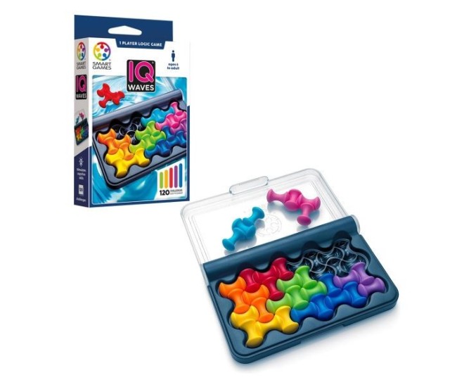 Smart games - iq waves, joc de logica cu 120 de provocari, 6+ ani, editie lb. romana Smart games - iq waves, joc de logica cu 120 de provocari, 6+ ani, editie lb. romana
