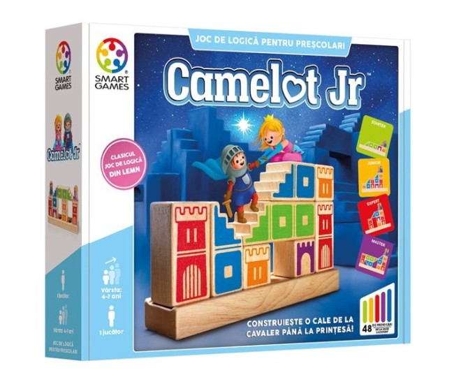 Smart games - camelot junior, joc de logica cu 48 de provocari, 4+ ani, editie lb. romana Smart games - camelot junior, joc de logica cu 48 de provocari, 4+ ani, editie lb. romana