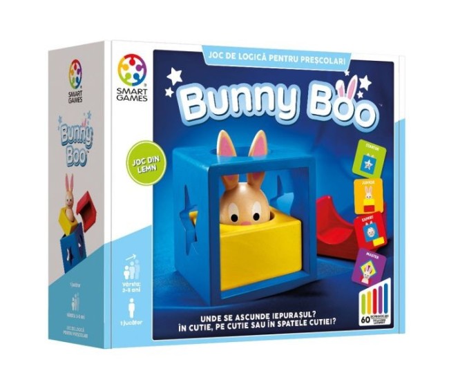 Smart games - bunny boo, joc de logica cu 60 de provocari, 2+ ani, editie lb. romana Smart games - bunny boo, joc de logica cu 60 de provocari, 2+ ani, editie lb. romana