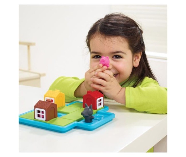 Smart games - three little piggies - deluxe, joc de logica cu 48 de provocari, 3+ ani, editie lb. romana Smart games - three little piggies - deluxe, joc de logica cu 48 de provocari, 3+ ani, editie lb. romana