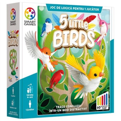 Smart games - 5 little birds, joc de logica cu 60 de provocari, 5+ ani, editie lb. romana Smart games - 5 little birds, joc de logica cu 60 de provocari, 5+ ani, editie lb. romana