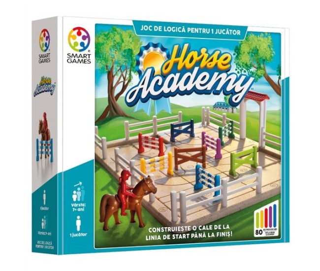 Smart games - horse academy, joc de logica cu 80 de provocari, 7+ ani, editie lb. romana Smart games - horse academy, joc de logica cu 80 de provocari, 7+ ani, editie lb. romana