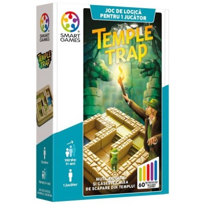 Smart games - temple trap, joc de logica cu 60 de provocari, 7+ ani, editie lb. romana Smart games - temple trap, joc de logica cu 60 de provocari, 7+ ani, editie lb. romana
