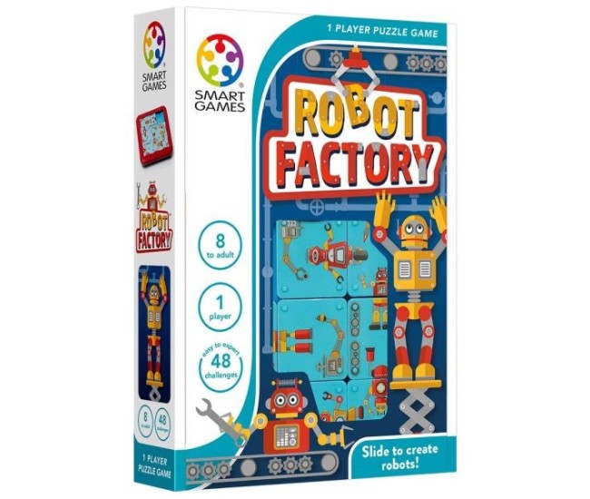 Smart games - robot factory, joc de logica cu 48 de provocari, 8+ ani, editie internationala Smart games - robot factory, joc de logica cu 48 de provocari, 8+ ani, editie internationala