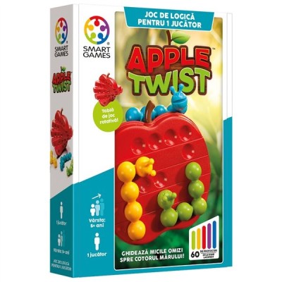Smart games - apple twist, joc de logica cu 60 de provocari, 5+ ani, editie lb. romana Smart games - apple twist, joc de logica cu 60 de provocari, 5+ ani, editie lb. romana