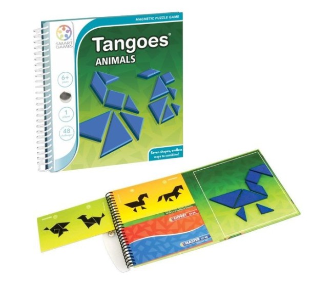 Smart games - tangoes animals, joc de logica cu 48 de provocari, 6+ ani, editie internationala Smart games - tangoes animals, joc de logica cu 48 de provocari, 6+ ani, editie internationala