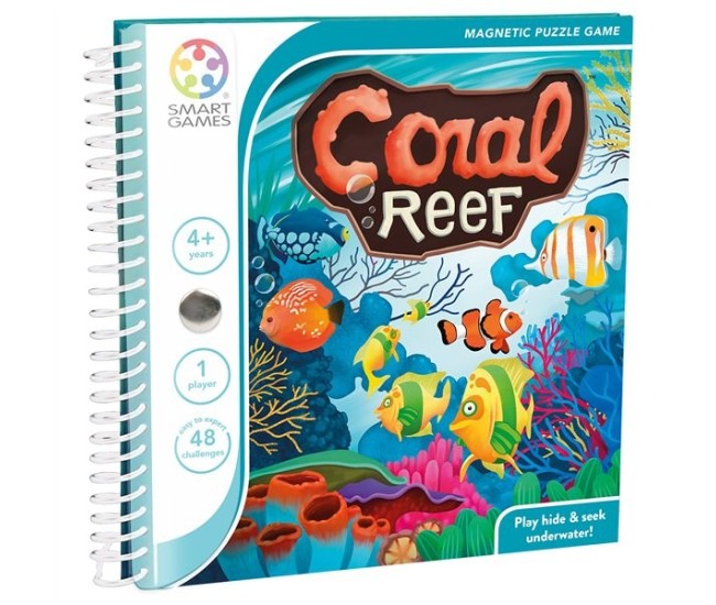 Smart games - coral reef, joc de logica cu 48 de provocari, 4+ ani, editie internationala Smart games - coral reef, joc de logica cu 48 de provocari, 4+ ani, editie internationala