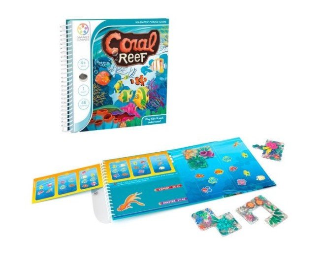 Smart games - coral reef, joc de logica cu 48 de provocari, 4+ ani, editie internationala Smart games - coral reef, joc de logica cu 48 de provocari, 4+ ani, editie internationala