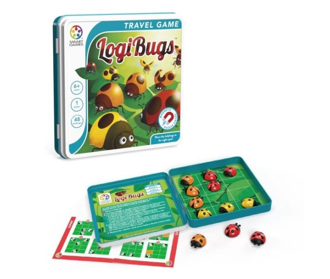Smart games - logibugs, joc de logica cu 48 de provocari, 6+ ani, editie internationala Smart games - logibugs, joc de logica cu 48 de provocari, 6+ ani, editie internationala