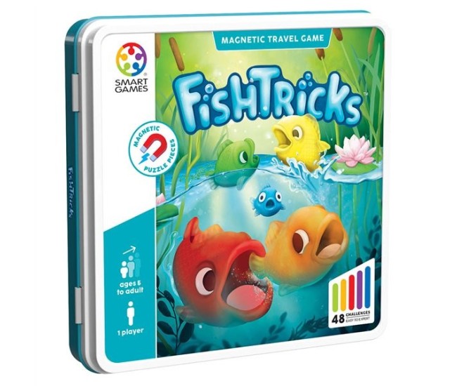 Smart games - fishtricks, joc de logica cu 48 de provocari, 5+ ani, editie internationala Smart games - fishtricks, joc de logica cu 48 de provocari, 5+ ani, editie internationala