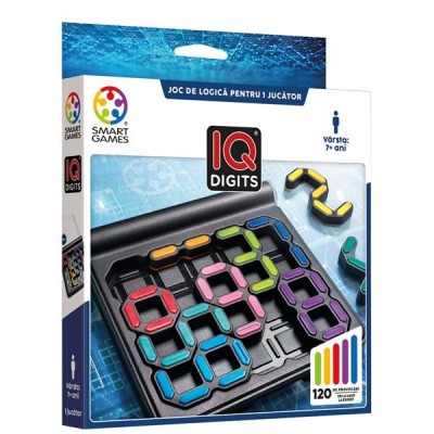 Smart games - iq digits, joc de logica cu 120 de provocari, 7+ ani, editie lb. romana Smart games - iq digits, joc de logica cu 120 de provocari, 7+ ani, editie lb. romana