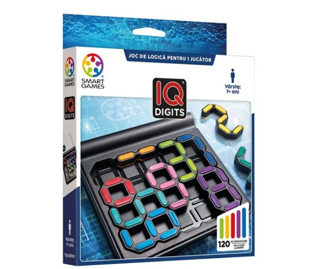 Smart games - iq digits, joc de logica cu 120 de provocari, 7+ ani, editie lb. romana Smart games - iq digits, joc de logica cu 120 de provocari, 7+ ani, editie lb. romana