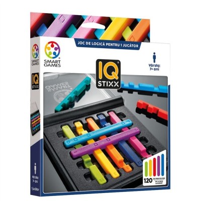 Smart games - iq stixx, joc de logica cu 120 de provocari, 7+ ani, editie lb. romana Smart games - iq stixx, joc de logica cu 120 de provocari, 7+ ani, editie lb. romana