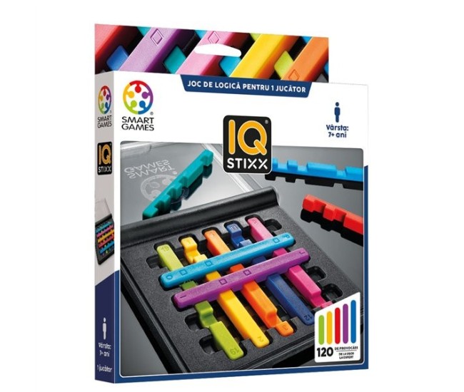 Smart games - iq stixx, joc de logica cu 120 de provocari, 7+ ani, editie lb. romana Smart games - iq stixx, joc de logica cu 120 de provocari, 7+ ani, editie lb. romana