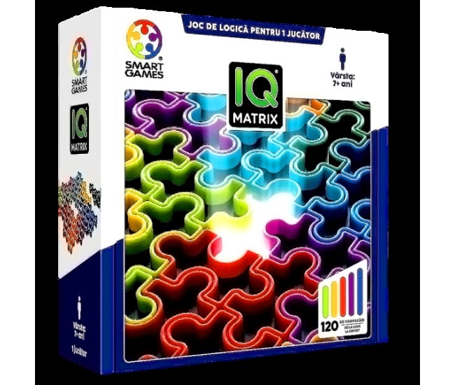 Smart games - iq matrix, joc de logica cu 120 de provocari, 7+ ani, editie lb. romana Smart games - iq matrix, joc de logica cu 120 de provocari, 7+ ani, editie lb. romana