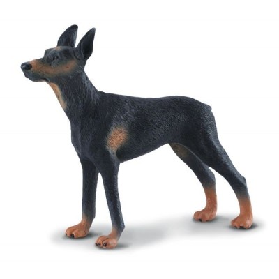 Figurina pictata manual caine doberman pinscher Figurina pictata manual caine doberman pinscher